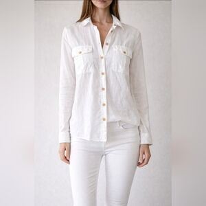 Classic White Button-Up Women's Shirt